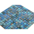 China supply products bule mixed Hot - melt mosaic swimming pool floor tile